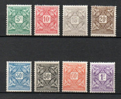 HAUTE-VOLTA 1920 . TAXES .  Série N°s 1 à 8  . Neufs (*) Sans Gomme . - Timbres-taxe