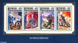 Central Africa 2016 Motorcycles 4v M/s, Mint NH, Transport - Motorcycles - Motorfietsen