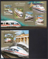 Central Africa 2014 German Railways 2 S/s, Mint NH, Transport - Railways - Eisenbahnen