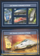 Central Africa 2017 Railways 2 S/s, Mint NH, Transport - Railways - Trains