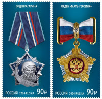 Russia Russland Russie 2024 State Orders Space Gagarin Motherhood Set Of 2 Stamps MNH - Nuevos
