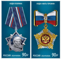 Russia Russland Russie 2024 State Orders Space Gagarin Motherhood Set Of 2 Stamps MNH - UdSSR