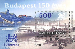 Hungary 2023 150 Years Budapest S/s, Mint NH, Transport - Ships And Boats - Art - Bridges And Tunnels - Neufs