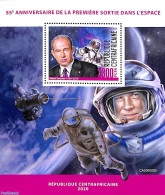 Central Africa 2020 First Space Walk S/s, Mint NH, Transport - Space Exploration - Repubblica Centroafricana