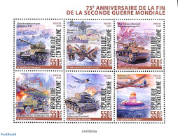Central Africa 2020 End Of World War II 6v M/s, Mint NH, History - Transport - World War II - Aircraft & Aviation - Sh.. - WW2 (II Guerra Mundial)
