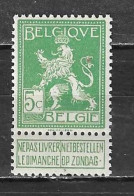 110**  Pellens - Bonne Valeur - MNH**  - LOOK!!!! - 1912 Pellens