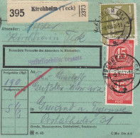 Paketkarte 1947: Kirchheim Teck Nach Gmund A. Tegernsee, Bes. Formular - Covers & Documents