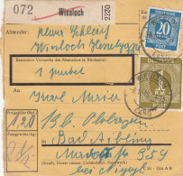 Paketkarte 1948: Wiesloch Nach Bad Aibling - Covers & Documents