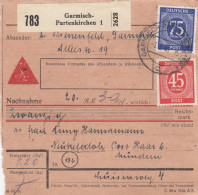 Paketkarte 1948: Garmisch-Patenkirchen Nach Neukeferloh, Nachnahme - Covers & Documents