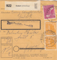 Paketkarte 1948: Endorf Oberbay. Nach Eglfing - Briefe U. Dokumente