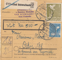 Paketkarte 1948: Bad Schwalbach Nach Ostin B. Gmund, Wertkarte - Cartas & Documentos