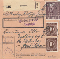 Paketkarte 1948: Pöttmes Schönesberg Ried Nach Eglfing - Storia Postale