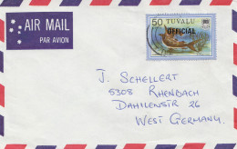 Tuzvalu - Official To Germany Via Air Mail - Sonstige & Ohne Zuordnung