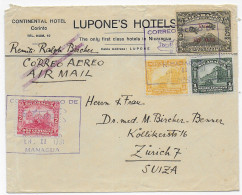 Air Mail Continental Hotel Corinto, Nicaragua Nach Zürich, 1931 - Nicaragua