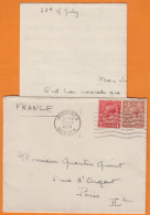 G.B.  Lettre De HASTINGS Sussex + Courrier    Le 27 JLY 1934 Avec Georges V 1p+1.5p - Storia Postale