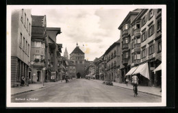 AK Rottweil A. N., Strassenpartie Mit Geschäft V. Alois Merz  - Rottweil