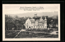 AK Hameln A. D. Weser, Hotel Pensionshaus Dreyer`s Berggarten  - Hameln (Pyrmont)