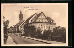 AK Rottweil A. N., Hochbrücktorstrasse Mit Passanten  - Rottweil