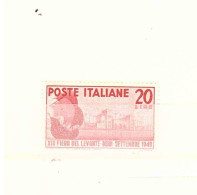 1949 L.20 FIERA LEVANTE BARI - 1946-60: Mint/hinged