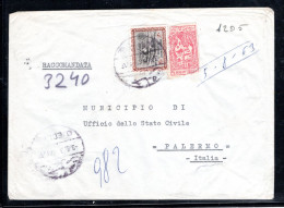 1963 , 20 Pi. On Registered Cover  " DJEDDA " To Italy , Commercial Use  #161 - Saudi Arabia