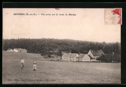 CPA Septeuil, Vue Prise Sur La Route De Mantes  - Septeuil