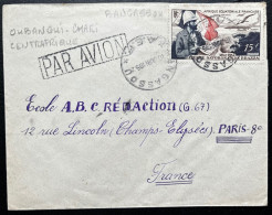 SP ENVELOPPE RECOMMANDEE / OUBANGUI CHARI CENTRAFRIQUE / AEF / POUR PARIS 1952 - Cartas & Documentos