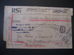 Österreich- RSb- Kartenbrief Vom Bezirksgericht Hietzing Gelaufen 1948 Mit Porto MiNr. 219 Von Wien XIII Nach Wien XIII - Segnatasse