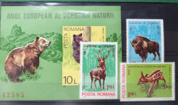 Rumänien 1980 Wildtiere Mi 3705/10** Nur Die 3v Säuger Im Angebot - Unused Stamps