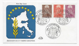 FDC Luxembourg 1957, Emission Du 2nd Timbre Euroéen - Sonstige & Ohne Zuordnung