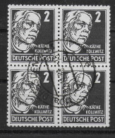 SBZ: MiNr. 327, Viererblock, Gestempelt 1953 - Gebraucht