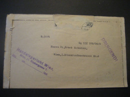 Österreich- Beschluss Vom Handelsgericht Wien Gelaufen 1927 Mit Porto MiNr. 148 Von Wien I Nach Wien I - Postage Due