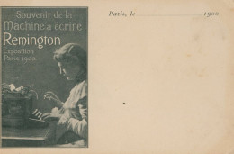 75 PARIS 1900 - Exposition - CPA Publicitaire - Souvenir De La Machine à écrire REMINGTON  - TB - Expositions