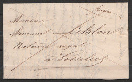 L. Datée 9 Avril 1838 De CHARLEROI Par Porteur Pour Notaire Royal à GOSSELIES - Man."franco" - 1830-1849 (Belgique Indépendante)