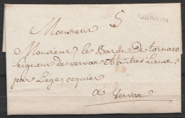 LSC (sans Texte, Sans Date) Pour Baron De Tornaco à VERVOX - Griffe "LOUVAIN" - 1790-1794 (Französische Revolution)