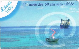 NOUVELLE CALEDONIE NEW CALEDONIA Telecarte Phonecard Prepayee Prepaid Liberte 1000 F Cable Ex.2011 UT BE - Nueva Caledonia