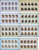 Kyrgyzstan 2008 Animals Of Asia From The Red Book Set Of 8 Perforated Sheetlets MNH - Kirgisistan