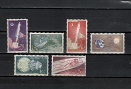 Czechoslovakia 1961 Space Research Set Of 6 MNH - Europa