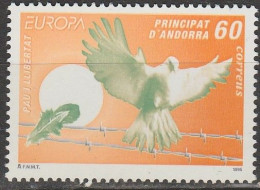 Andorre Espagnol Europa 1995 N° 233 ** Paix Et Liberté - 1995