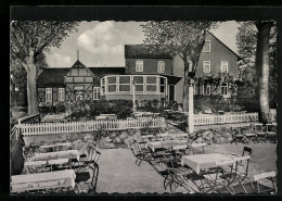 AK Marburg /Lahn, Waldgaststätte Hansenhaus Rechts, Bes. Fritz Schmenner, Gartenansicht  - Marburg