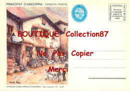 ANDORRE -- > Casa Comunal Saint Julia < Andorra -- Targeta Postal Illustrator - Illustrateur - Muletier Mulet - Andorra