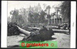 ‘s-GRAVENHAGE Plein Met Door De Storm Gevelde Bomen Vermoedelijk 1911 - Den Haag ('s-Gravenhage)