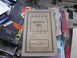 Subotica 1922 Szabadka Nazivi Ulica Utcanevek Map Mapa Terkep  Knjizara Jedinstvo Subotica - Slawische Sprachen