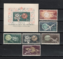 Czechoslovakia 1963 Space Research Set Of 6 + S/s MNH - Europa