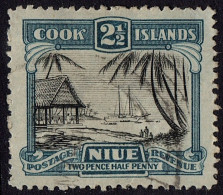 NIUE 1932 2½d Black & Slate-Blue SG65 Used - Niue