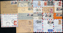 SP LOT DE 18 ENVELOPPES AEF DONT CENTRE AFFRIQUE TCHAD OUBANGUI CHARI CONGO / LOT N° 495 - Storia Postale