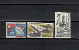 Czechoslovakia 1965/1967 Space, ITU Centenary, Army 3 Stamps MNH - Europe