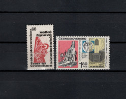 Czechoslovakia 1967/1970 Space, October Revolution, Jules Verne 2 Stamps MNH - Europe