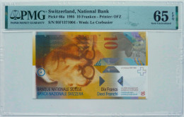 •Q-B• SWITZERLAND 10 FRANKEN 1995 • P 66 A • PMG EPQ 65 GEM UNC - Svizzera