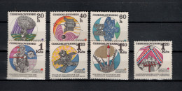 Czechoslovakia 1970/1971 Space, Intercosmos Set Of 6 + 1 Single Stamp MNH - Europe