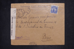 SUEDE - Lettre Censurée à L'arrivée En France - 1916 - 1ère GM - A 2843 - 1910-1920 Gustaf V